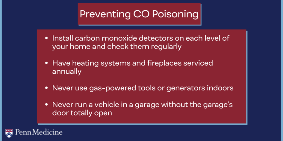 Preventing CO Poisoning